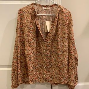 Doen Jane Blouse in Pink Valley Floral L